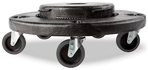 DOLLY, FOR BRUTE TRASH CANS, RUBBERMAID BRUTE PLASTIC, QUIET, BLACK, 30 GALLON THUMBNAIL