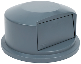 TRASH CAN LID, RUBBERMAID BRUTE, GREY POLYETHYLENE, 44 GALLON LARGE