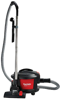 VACUUM, CANISTER, SANITAIRE QUIETCLEAN, RED MAIN