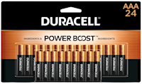 BATTERIES, AAA, DURACELL, COPPERTOP, ALKALINE, 24/CT MAIN