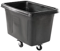 CUBE TRUCK, RUBBERMAID, BLACK, 8 CUBIC FT MAIN