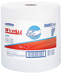 WIPES, WYPALL L40 DRC, WHITE, 750/CT LARGE
