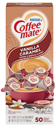 CREAMER, COFFEE MATE, VANILLA CARAMEL, LIQUID, 0.38 OZ., 50/CT LARGE