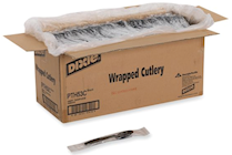 SPOONS, PLASTIC, DIXIE, HEAVY-WEIGHT, INDIVIDUALLY WRAPPED, BLACK, 1000/CT THUMBNAIL