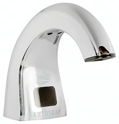 DISPENSER, HAND SOAP, COUNTER MOUNTED, RUBBERMAID, AUTOMATIC, POLISHED CHROME, 4/CT LARGE