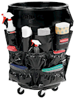 CLEANING CART ORGANIZER, CADDY BAG, RUBBERMAID BRUTE, 12-POCKET, BLACK NYLON, 6/CT THUMBNAIL