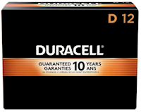 BATTERIES, D, DURACELL, COPPERTOP, ALKALINE, 12/CT MAIN