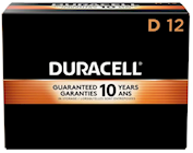 BATTERIES, D, DURACELL, COPPERTOP, ALKALINE, 12/CT THUMBNAIL
