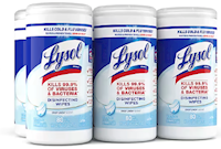 DISINFECTANT WIPES, LYSOL, CRISP LINEN SCENT, 80 WIPES/CAN, 6 CANS/CT MAIN