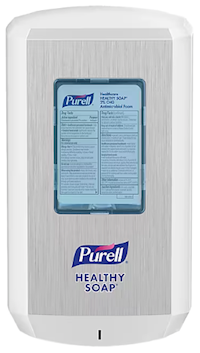 DISPENSER, HAND SOAP, PURELL CS6, AUTOMATIC, WALL MOUNTED, WHITE MAIN