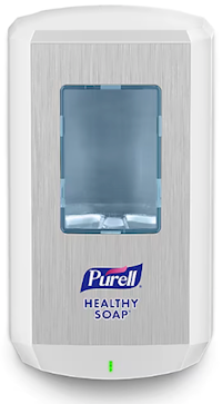 DISPENSER, HAND SOAP, PURELL CS8, AUTOMATIC, WALL MOUNTED, WHITE MAIN