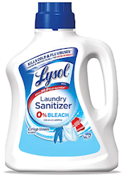LAUNDRY SANITIZER, LYSOL, CRISP LINEN SCENT, 90 OZ LARGE