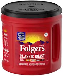 COFFEE, MEDIUM ROAST, FOLGERS CLASSIC ROAST, GROUND, 25.9 OZ., 6/CT LARGE