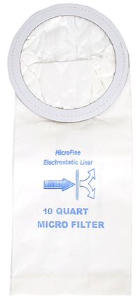 VACUUM BAGS, BONA DCS BACK VAC, WHITE, 10/CT MAIN