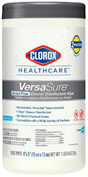 DISINFECTANT WIPES, CLOROX HEALTHCARE VERSASURE, 150 WIPES/CT LARGE