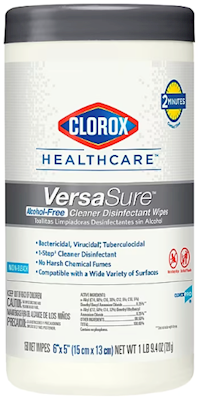 DISINFECTANT WIPES, CLOROX HEALTHCARE VERSASURE, 150 WIPES/CT MAIN