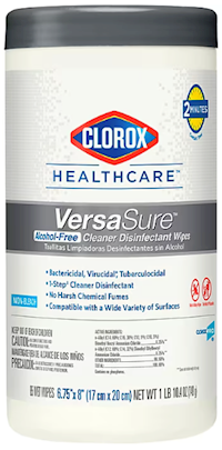 DISINFECTANT WIPES, CLOROX HEALTHCARE VERSASURE, 85 WIPES/CT MAIN