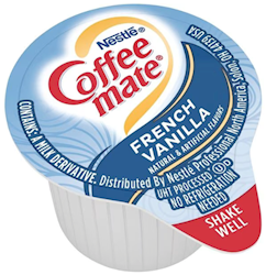CREAMER, COFFEE MATE, FRENCH VANILLA, LIQUID, 0.38 OZ., 360/CT LARGE