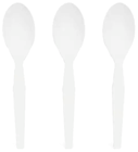 SPOONS, POLYSTYRENE, PERK, MEDIUM-WEIGHT, WHITE, 1000/CT THUMBNAIL