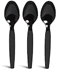 SPOONS, POLYSTYRENE, PERK, HEAVY-WEIGHT, BLACK, 100/CT THUMBNAIL