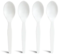 SPOONS, POLYSTYRENE, PERK, MEDIUM-WEIGHT, WHITE, 300/CT MAIN