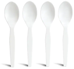 SPOONS, POLYSTYRENE, PERK, MEDIUM-WEIGHT, WHITE, 300/CT THUMBNAIL