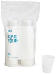 CUPS, COLD, PLASTIC, PERK, CLEAR, 7 OZ., 100/CT LARGE