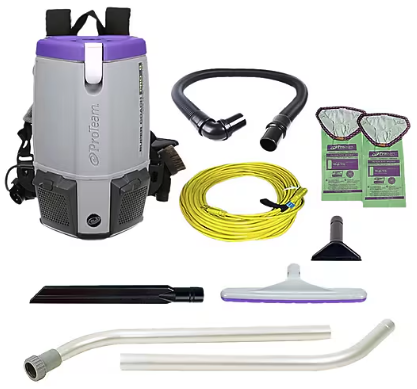 BACKPACK VACUUM, 6 QT., SUPERCOACH PRO, PROTEAM, GRAY/PURPLE (107308) LARGE