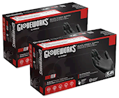 DISPOSABLE GLOVES, AMMEX GPNB, INDUSTRIAL GRADE, NITRILE, POWDER/LATEX FREE, BLACK, M, 1000/CT THUMBNAIL