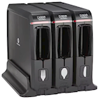 PLASTIC CUTLERY DISPENSER, DIXIE, TRIPLE PACK, FORKS/SPOONS/KNIVES, SERIES-W, BLACK, 3/CT THUMBNAIL