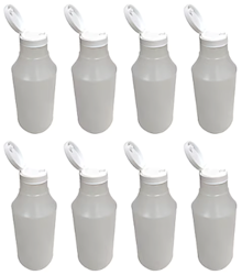 EMPTY BOTTLES, FLIP TOP, WHITE, 32 OZ., 8/CT LARGE
