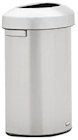 TRASH CAN, WITH OPEN LID, RUBBERMAID REFINE, SILVER, 16 GALLON THUMBNAIL
