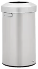 TRASH CAN, WITH OPEN LID, RUBBERMAID REFINE, SILVER, 23 GALLON THUMBNAIL