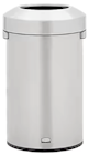 TRASH CAN, WITH OPEN LID, RUBBERMAID REFINE, SILVER, 16 GALLON THUMBNAIL