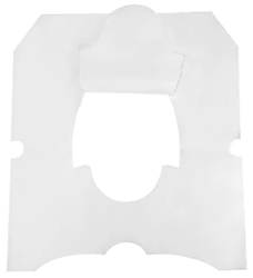 TOILET SEAT COVERS, EVOGEN, WHITE, 125 SHEETS/CT LARGE