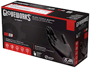 DISPOSABLE GLOVES, GLOVEWORKS, BLACK, NITRILE, GPNB, NITRILE, S, 100/CT THUMBNAIL