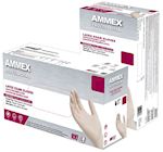 DISPOSABLE GLOVES, AMMEX, IVORY, GPPFT, LATEX, POWDER FREE, L, 100/CT THUMBNAIL