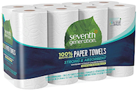 PAPER TOWELS, RECYCLED, 2-PLY, SEVENTH GENERATION, 156 SHEETS/ROLL, 8 ROLLS/CT MAIN
