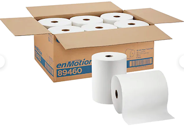 Hardwound 10" Towels, 1-Ply, White, 6/Ct, enMotion (89460) LARGE