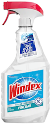 GLASS CLEANER, WINDEX, 100% RECYCLED, VINEGAR, 23 OZ, 1/EA LARGE