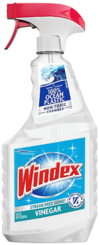 GLASS CLEANER, WINDEX, 100% RECYCLED, VINEGAR, 23 OZ, 1/EA MAIN