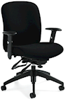 OFFICE CHAIR, JENNY FABRIC, HEAVY DUTY, MEDIUM BACK, MULTI -TILTER, CHARCOAL THUMBNAIL