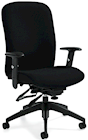 OFFICE CHAIR, QUILT FABRIC, HIGH BACK, MULTI-TILTER CHAIR, BLACK, (QS54503SCBKQL10) THUMBNAIL