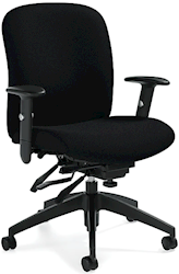 OFFICE CHAIR, URBAN FABRIC, HEAVY DUTY, MEDIUM BACK, MULTI - TILTER, GRANITE ROCK LARGE
