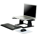 LAPTOP STAND, ADJUSTABLE, BLACK, 13" x 13" x 2" THUMBNAIL