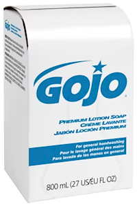 HAND SOAP, FOAMING, REFILL, GOJO PREMIUM, FOR 800 SERIES DISPENSER, WATERFALL SCENT, 800 ML, 12/CT MAIN