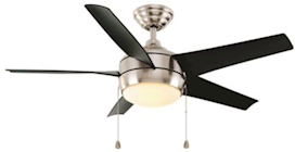 CEILING FAN, 52", LED LIGHT KIT, BRUSHED NICKEL, WINDWARD HOME COLLECTION THUMBNAIL