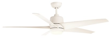 CEILING FAN, 54", LED COLOR CHANGING LIGHT KIT, INDOOR/OUTDOOR, MATTE WHITE, REMOTE CONTROL THUMBNAIL