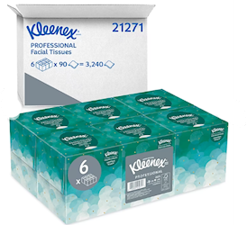 Facial Tissues, Cube Box, 2-Ply, White, Kleenex Boutique, 6/Ct  LARGE