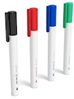 DRY ERASE MARKERS, BARREL, ASSORTED COLORS, 4/CT THUMBNAIL